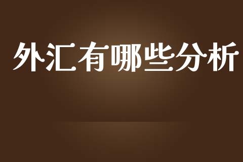 外汇有哪些分析_https://wap.lcpcjs.com_外汇市场_第1张