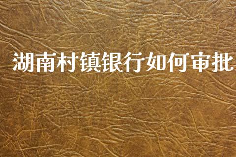 湖南村镇银行如何审批_https://wap.lcpcjs.com_美股行情_第1张