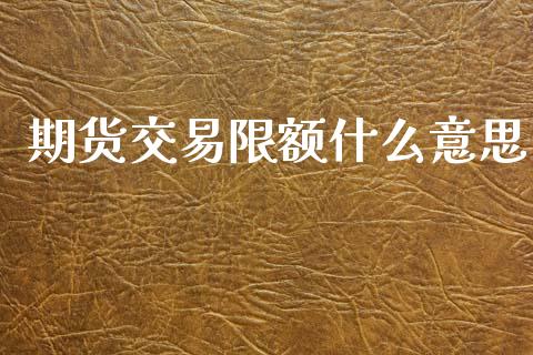 期货交易限额什么意思_https://wap.lcpcjs.com_美股行情_第1张