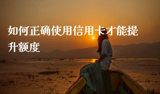 如何正确使用信用卡才能提升额度_https://wap.lcpcjs.com_全球经济_第1张