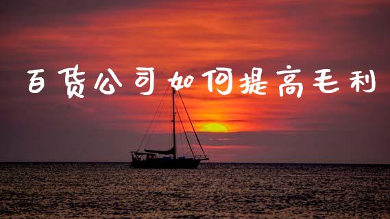 百货公司如何提高毛利_https://wap.lcpcjs.com_全球经济_第1张