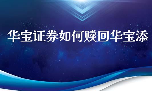 华宝证券如何赎回华宝添_https://wap.lcpcjs.com_股港行情_第1张