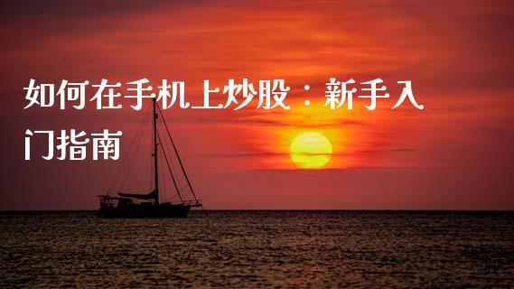 如何在手机上炒股：新手入门指南_https://wap.lcpcjs.com_全球经济_第1张