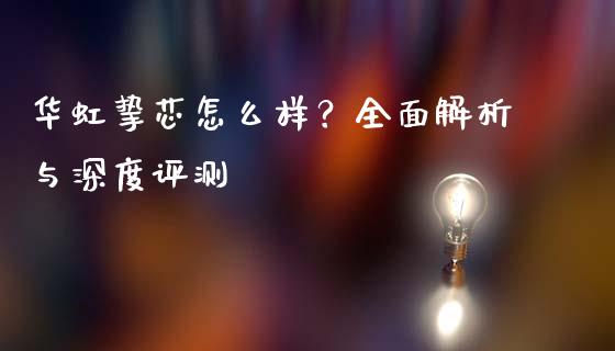 华虹挚芯怎么样？全面解析与深度评测_https://wap.lcpcjs.com_全球经济_第1张