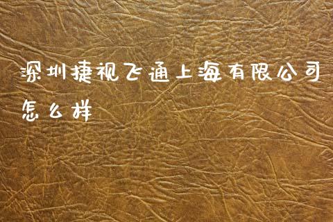 深圳捷视飞通上海有限公司怎么样_https://wap.lcpcjs.com_外汇市场_第1张