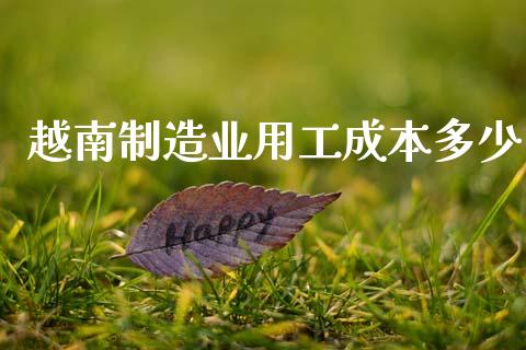 越南制造业用工成本多少_https://wap.lcpcjs.com_外汇市场_第1张