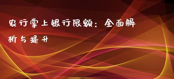 农行掌上银行限额：全面解析与提升_https://wap.lcpcjs.com_股港行情_第1张