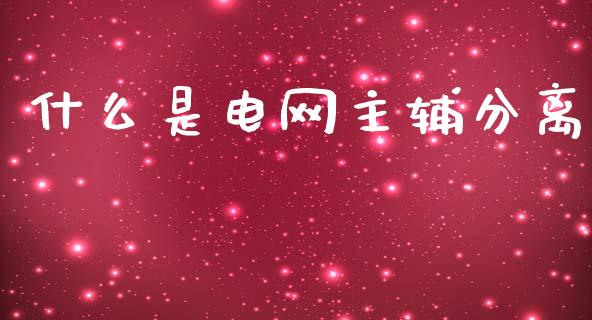 什么是电网主辅分离_https://wap.lcpcjs.com_美股行情_第1张