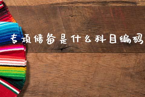 专项储备是什么科目编码_https://wap.lcpcjs.com_美股行情_第1张