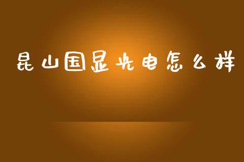 昆山国显光电怎么样_https://wap.lcpcjs.com_美股行情_第1张