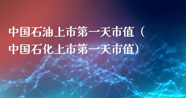 中国石油上市第一天市值（中国石化上市第一天市值）_https://wap.lcpcjs.com_美股行情_第1张