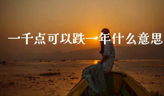 一千点可以跌一年什么意思_https://wap.lcpcjs.com_外汇市场_第1张